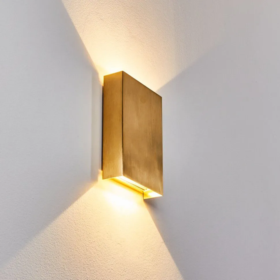 Applique Murale Benin Led Laiton, 2 Lumieres