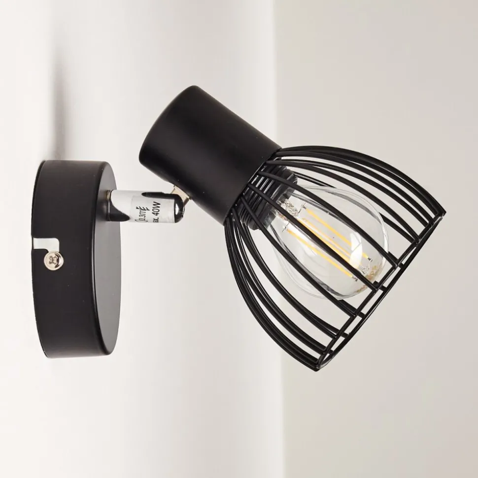 Applique Murale Bolderslev Chrome, Noir, 1 Lumiere