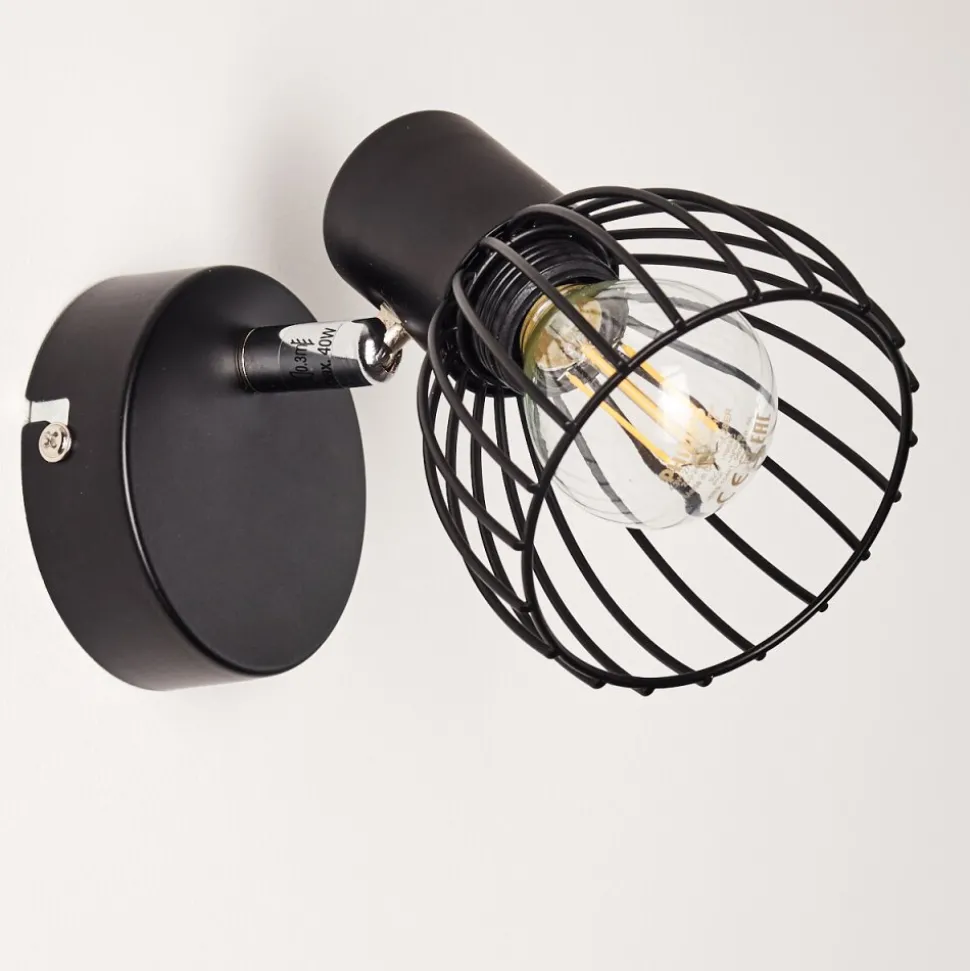 Applique Murale Bolderslev Chrome, Noir, 1 Lumiere