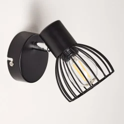 Applique Murale Bolderslev Chrome, Noir, 1 Lumiere