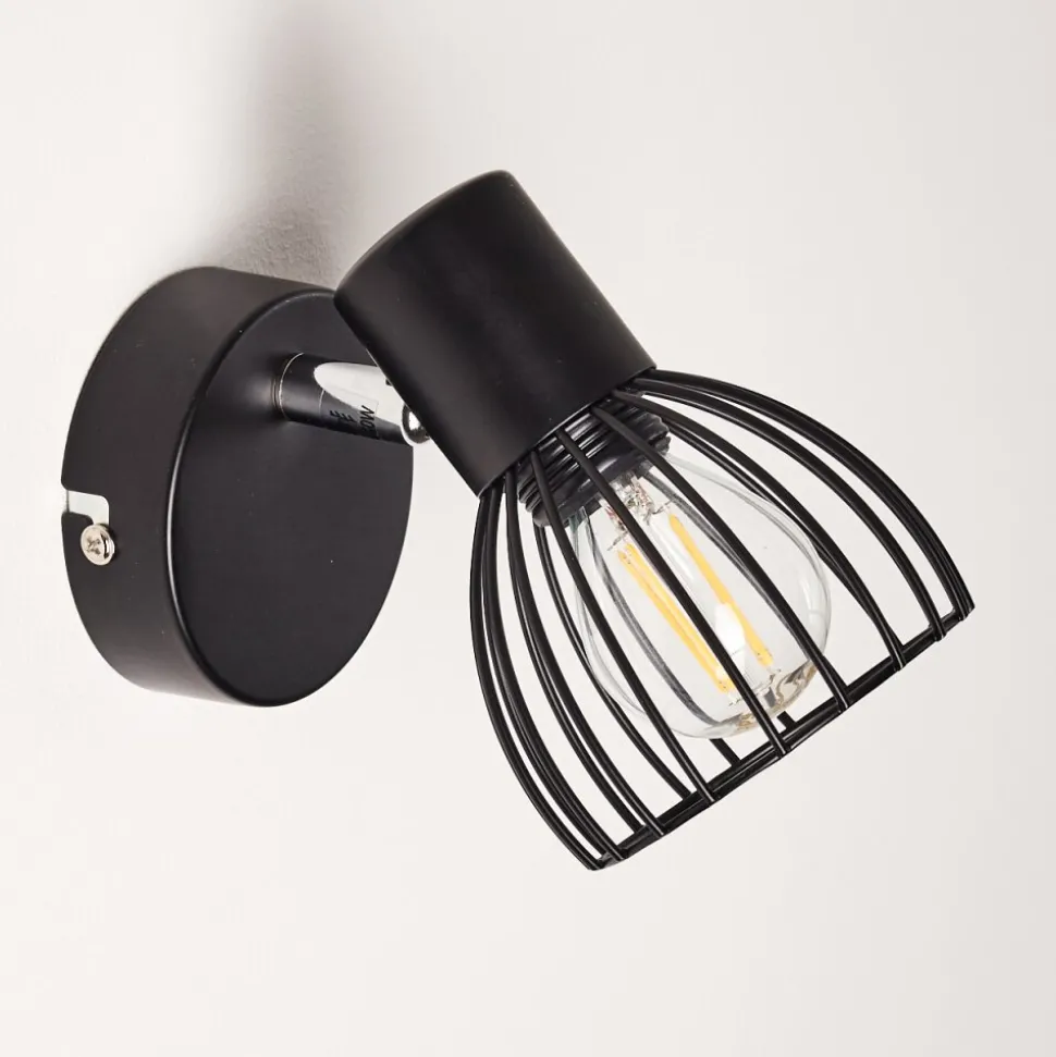 Applique Murale Bolderslev Chrome, Noir, 1 Lumiere