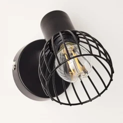 Applique Murale Bolderslev Chrome, Noir, 1 Lumiere