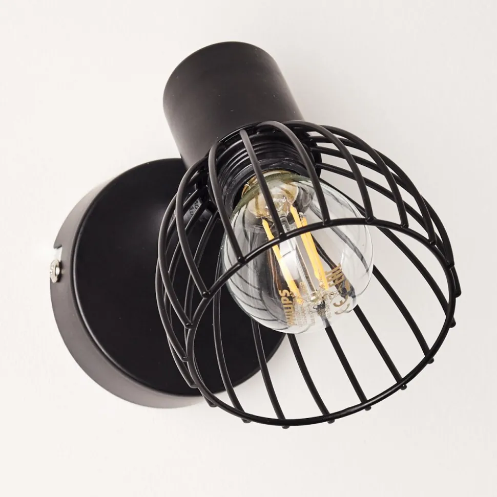 Applique Murale Bolderslev Chrome, Noir, 1 Lumiere