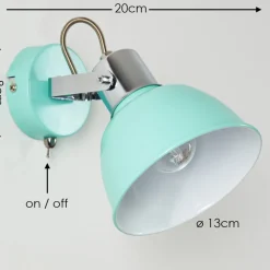 Applique Murale Borik Turquoise, 1 Lumiere