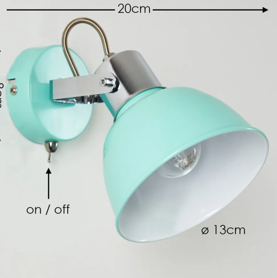 Applique Murale Borik Turquoise, 1 Lumiere