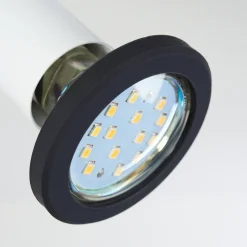Applique Murale Cabri Led Chrome, Noir, Blanc, 1 Lumiere