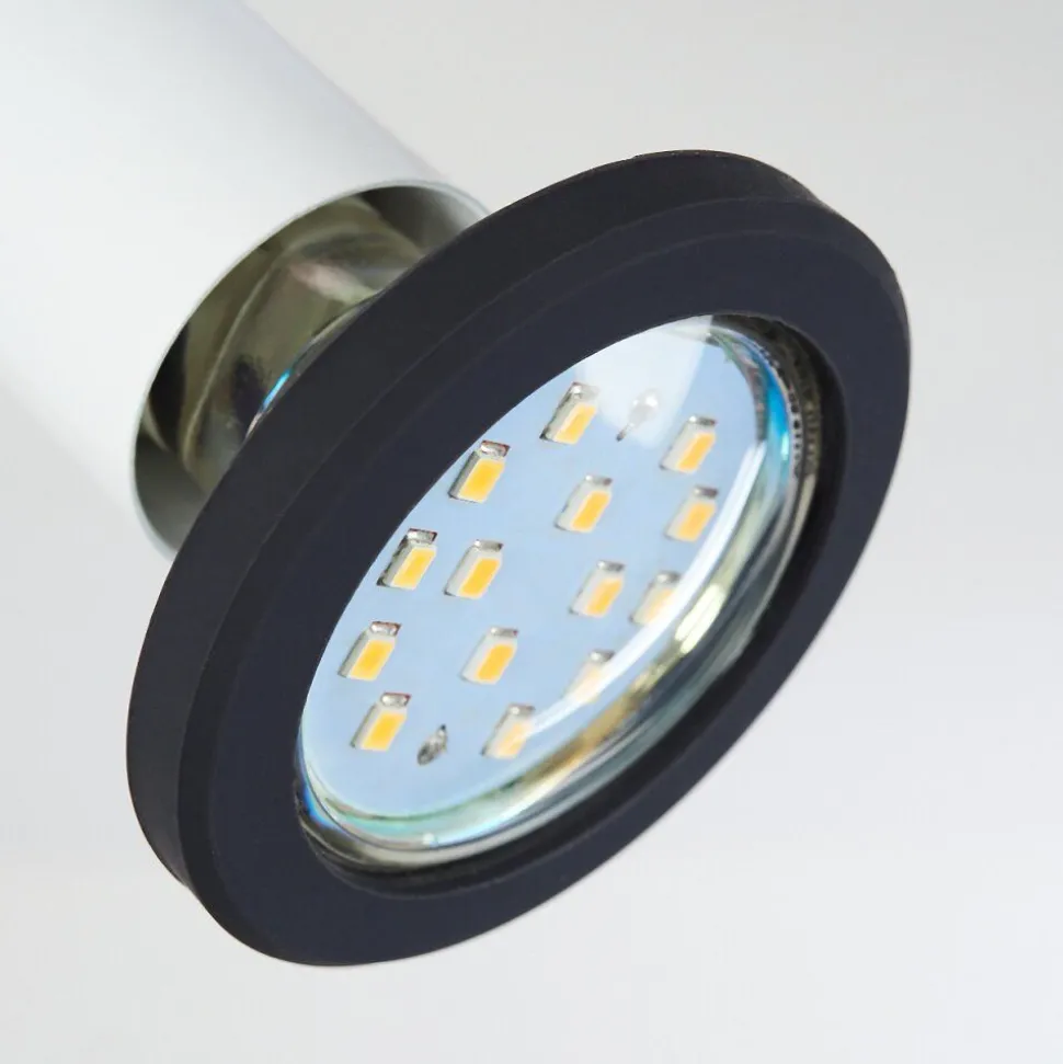 Applique Murale Cabri Led Chrome, Noir, Blanc, 1 Lumiere