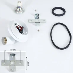 Applique Murale Cabri Led Chrome, Noir, Blanc, 1 Lumiere