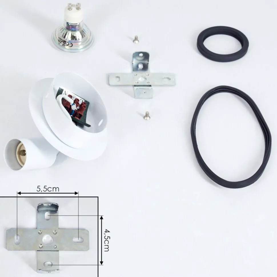 Applique Murale Cabri Led Chrome, Noir, Blanc, 1 Lumiere
