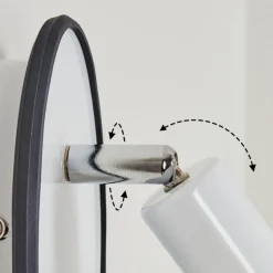 Applique Murale Cabri Led Chrome, Noir, Blanc, 1 Lumiere