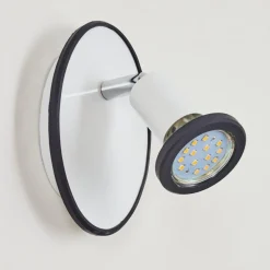 Applique Murale Cabri Led Chrome, Noir, Blanc, 1 Lumiere
