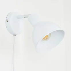 Applique Murale Caney Chrome, Blanc, 1 Lumiere