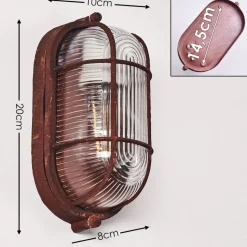 Applique Murale Catawba Rouille, 1 Lumiere