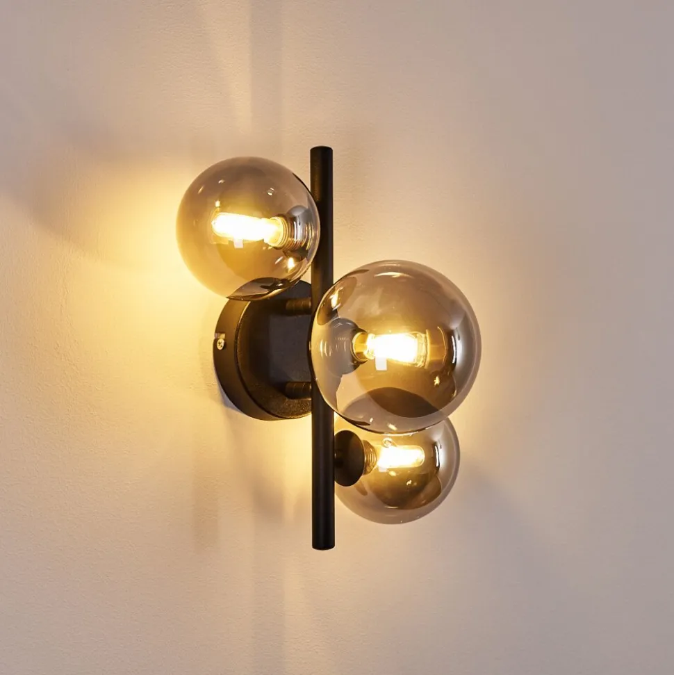 Applique Murale Chariton Led Noir, 3 Lumieres