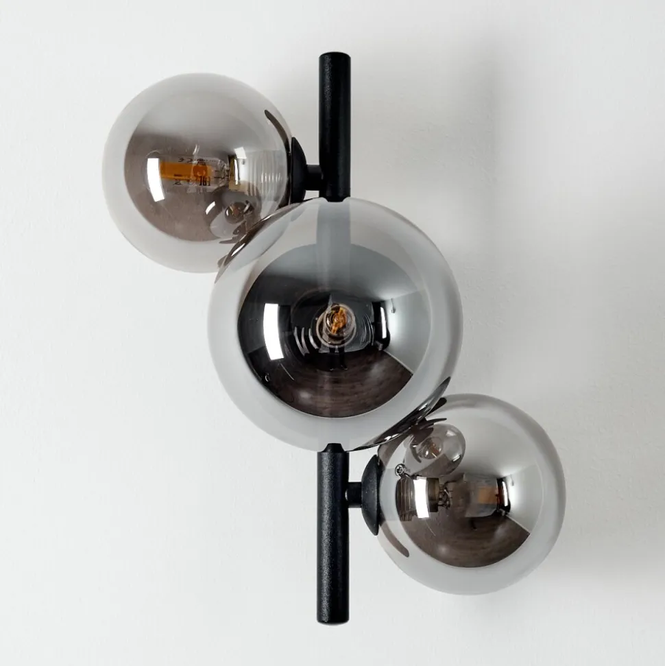 Applique Murale Chariton Led Noir, 3 Lumieres