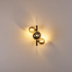 Applique Murale Chariton Led Noir, 3 Lumieres
