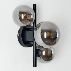 Applique Murale Chariton Led Noir, 3 Lumieres