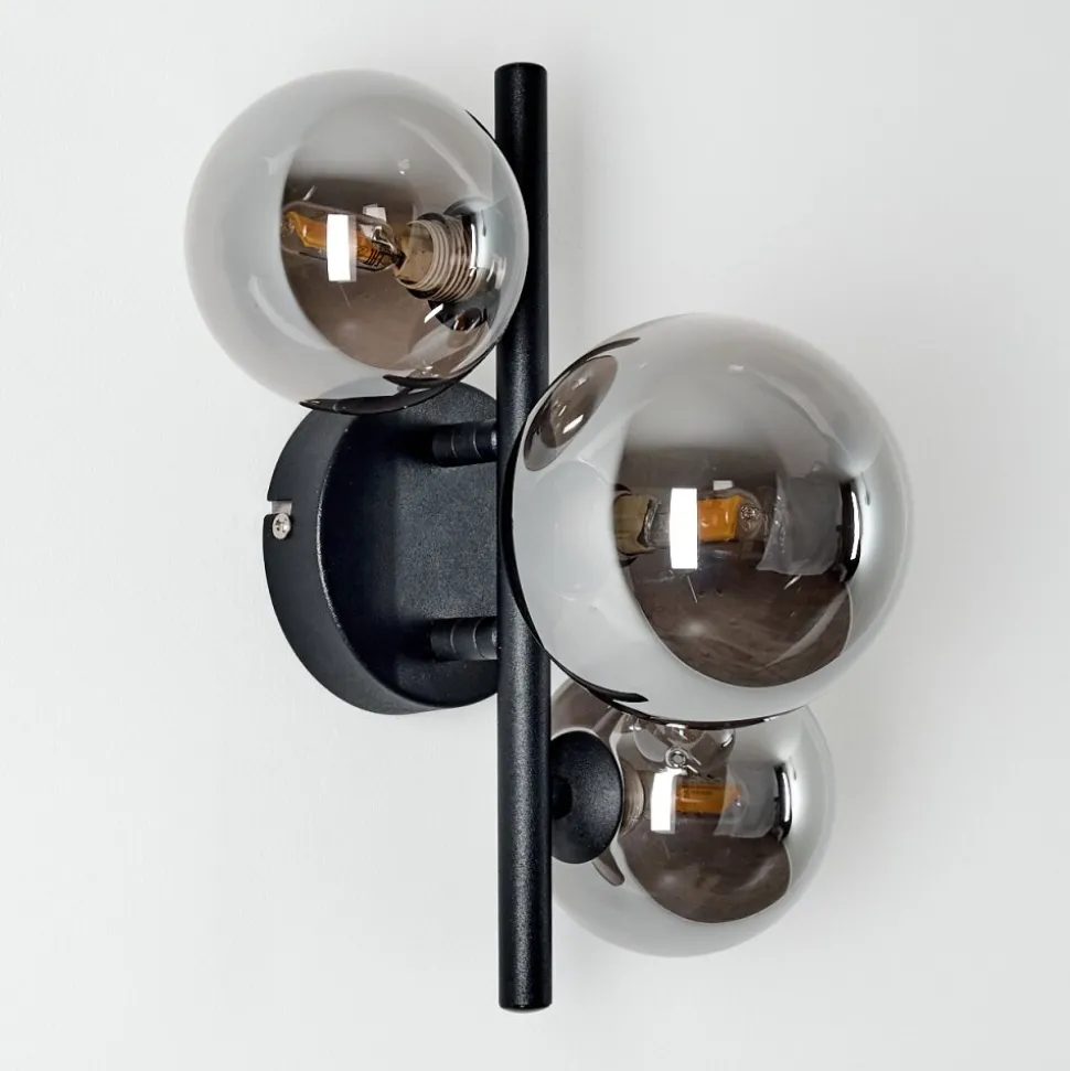 Applique Murale Chariton Led Noir, 3 Lumieres