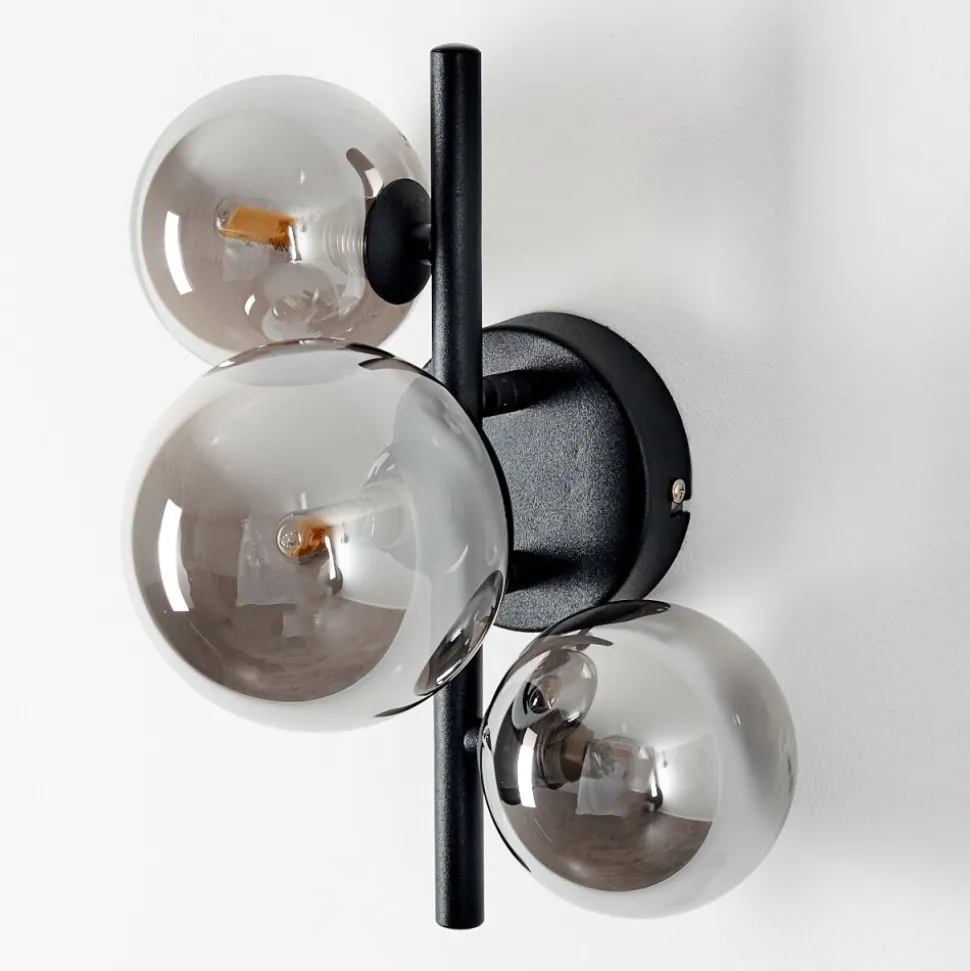 Applique Murale Chariton Led Noir, 3 Lumieres