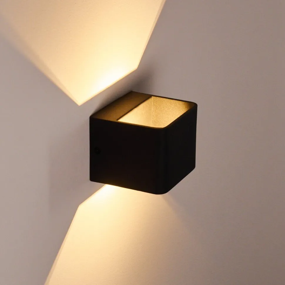 Applique Murale Chuitna Led Noir, 1 Lumiere