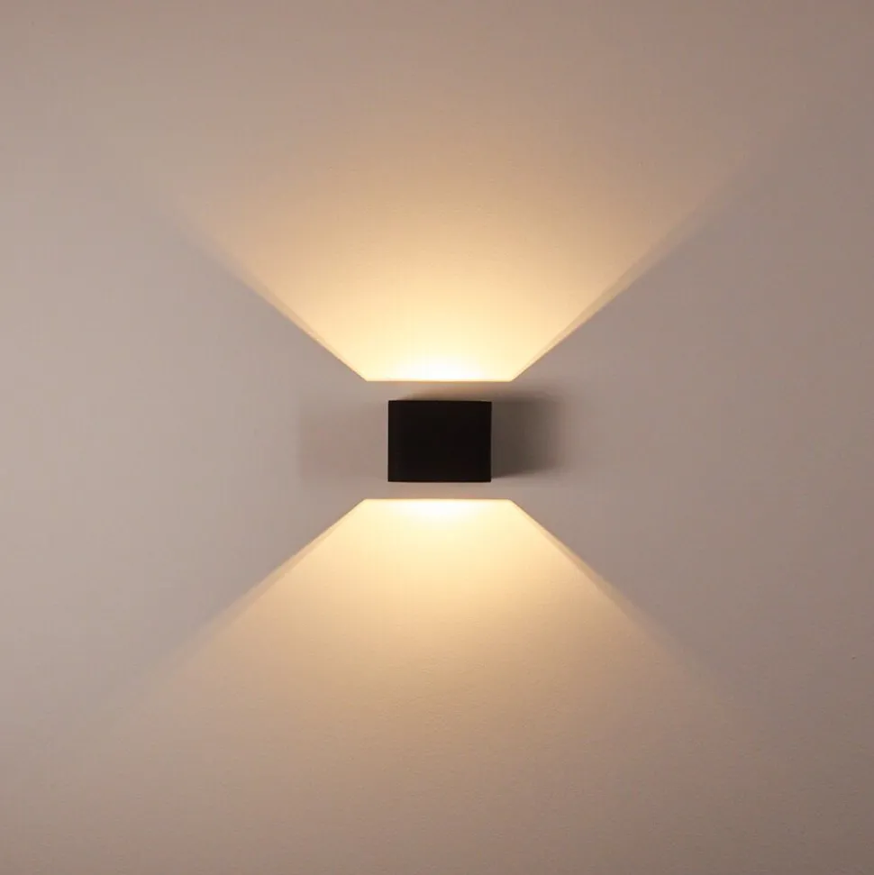Applique Murale Chuitna Led Noir, 1 Lumiere