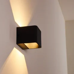 Applique Murale Chuitna Led Noir, 1 Lumiere