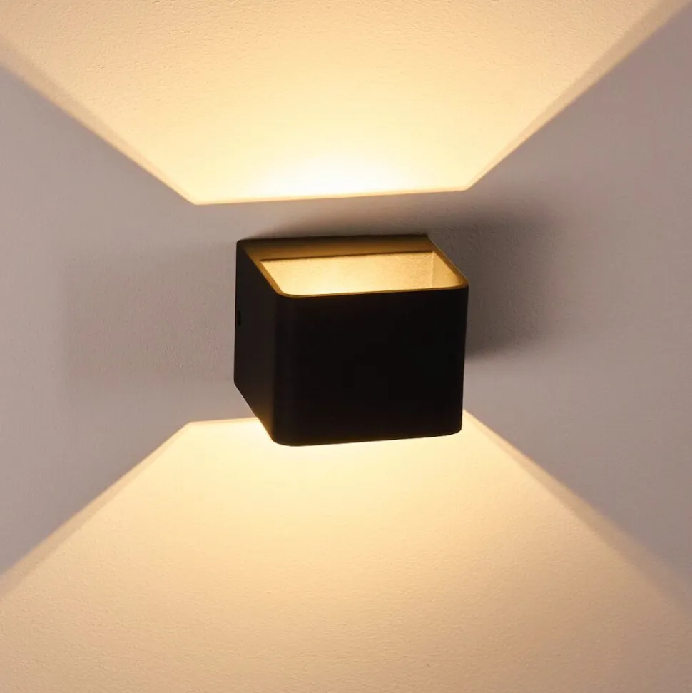 Applique Murale Chuitna Led Noir, 1 Lumiere