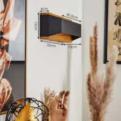 Applique Murale Clarens Led Ecru, Noir, 1 Lumiere