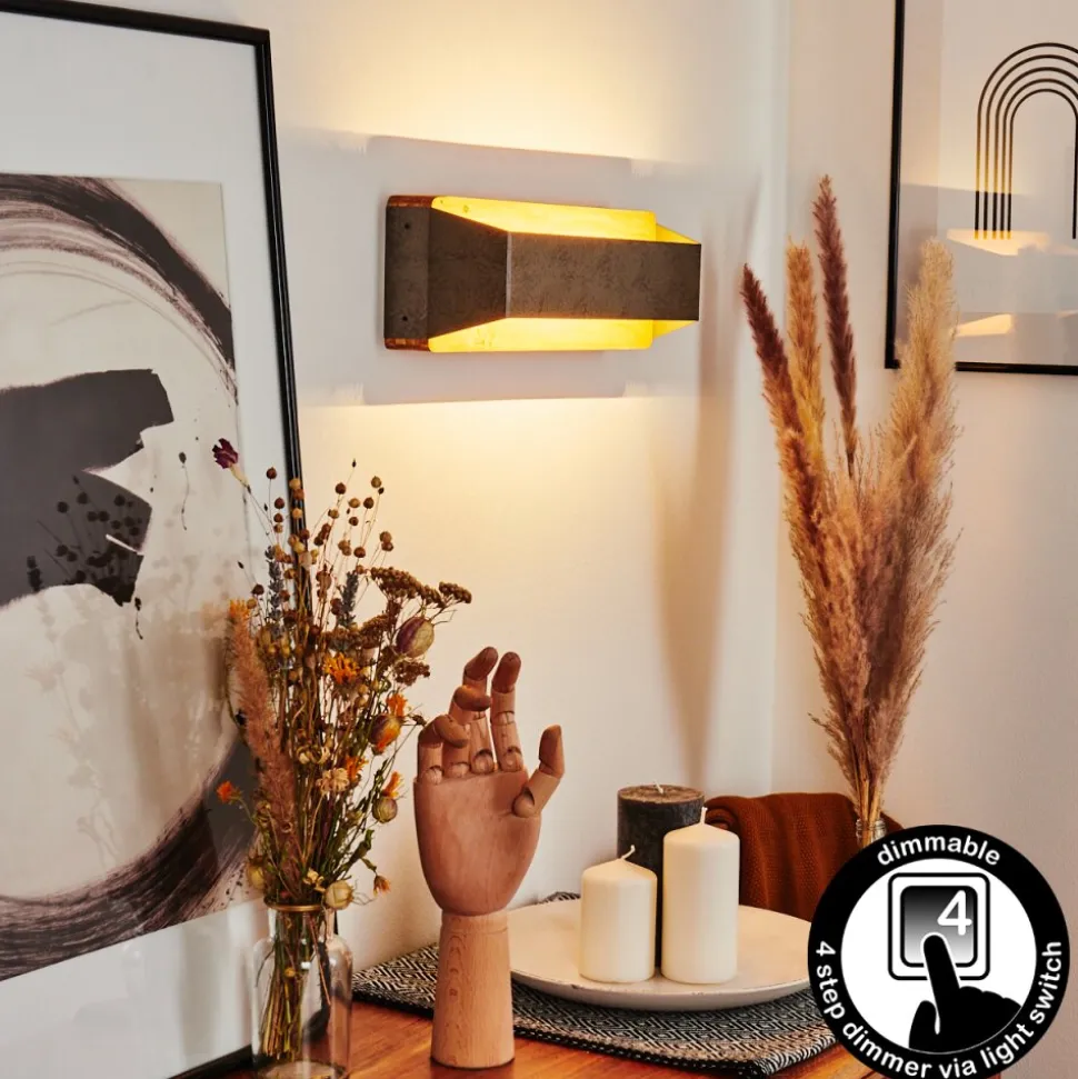 Applique Murale Clarens Led Brun, Gris, 1 Lumiere