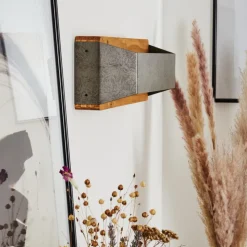 Applique Murale Clarens Led Brun, Gris, 1 Lumiere