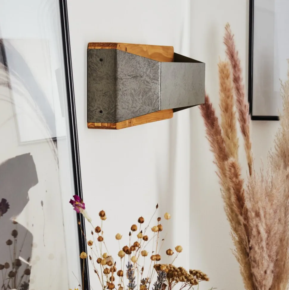 Applique Murale Clarens Led Brun, Gris, 1 Lumiere