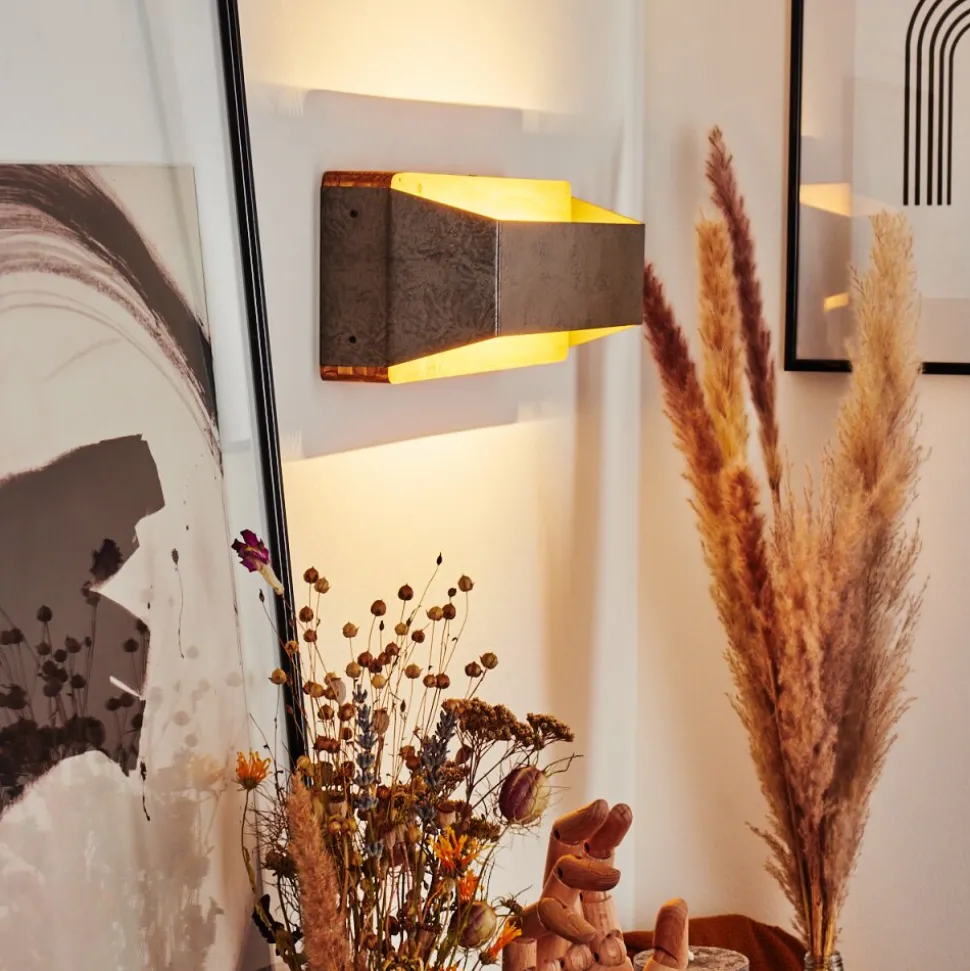 Applique Murale Clarens Led Brun, Gris, 1 Lumiere