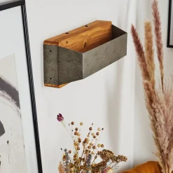 Applique Murale Clarens Led Brun, Gris, 1 Lumiere