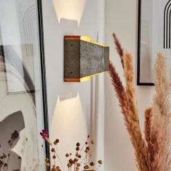 Applique Murale Clarens Led Brun, Blanc, 1 Lumiere