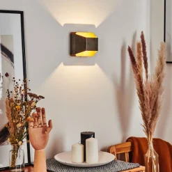 Applique Murale Clarens Led Brun, Blanc, 1 Lumiere
