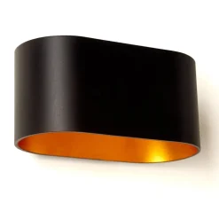 Applique Murale Dapp Noir Dore, 1 Lumiere