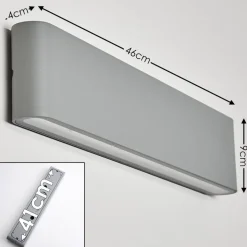 Applique Murale D'Exterieur Tinglev Led Gris, 2 Lumieres