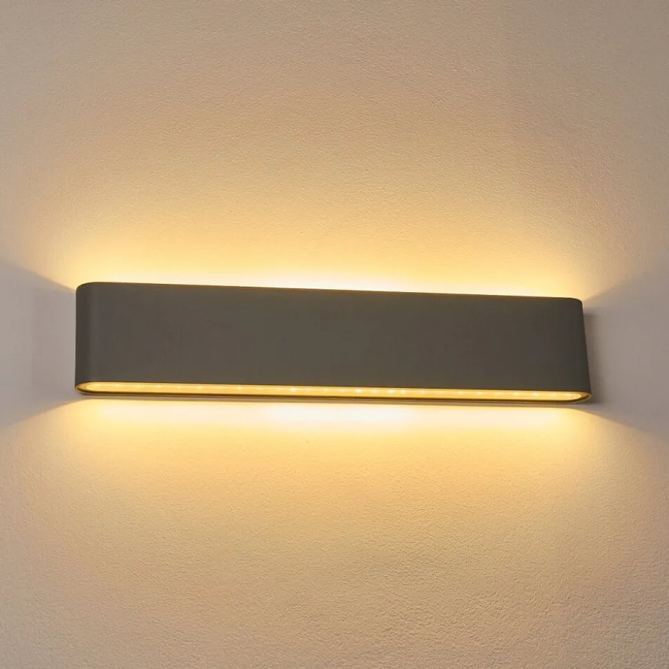 Applique Murale D'Exterieur Tinglev Led Gris, 2 Lumieres