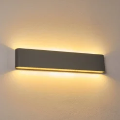 Applique Murale D'Exterieur Tinglev Led Gris, 2 Lumieres