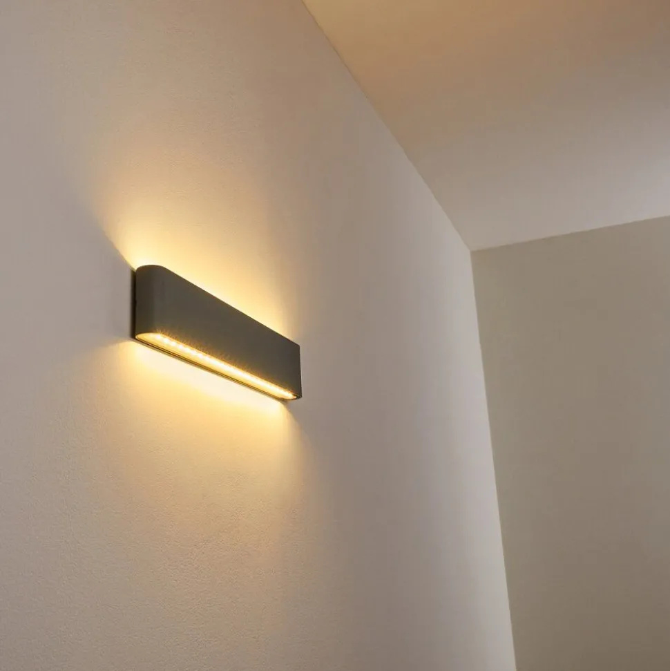 Applique Murale D'Exterieur Tinglev Led Gris, 2 Lumieres