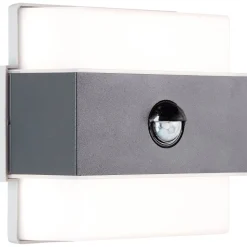 Applique Murale D'Exterieur Brilliant Archie Led Noir, 1 Lumiere, Detecteur De Mouvement