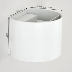 Applique Murale D'Exterieur Tamarin Led Blanc, 2 Lumieres