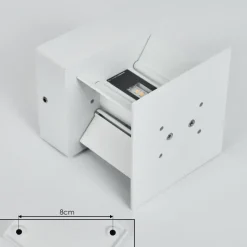 Applique Murale D'Exterieur Tamarin Led Blanc, 2 Lumieres