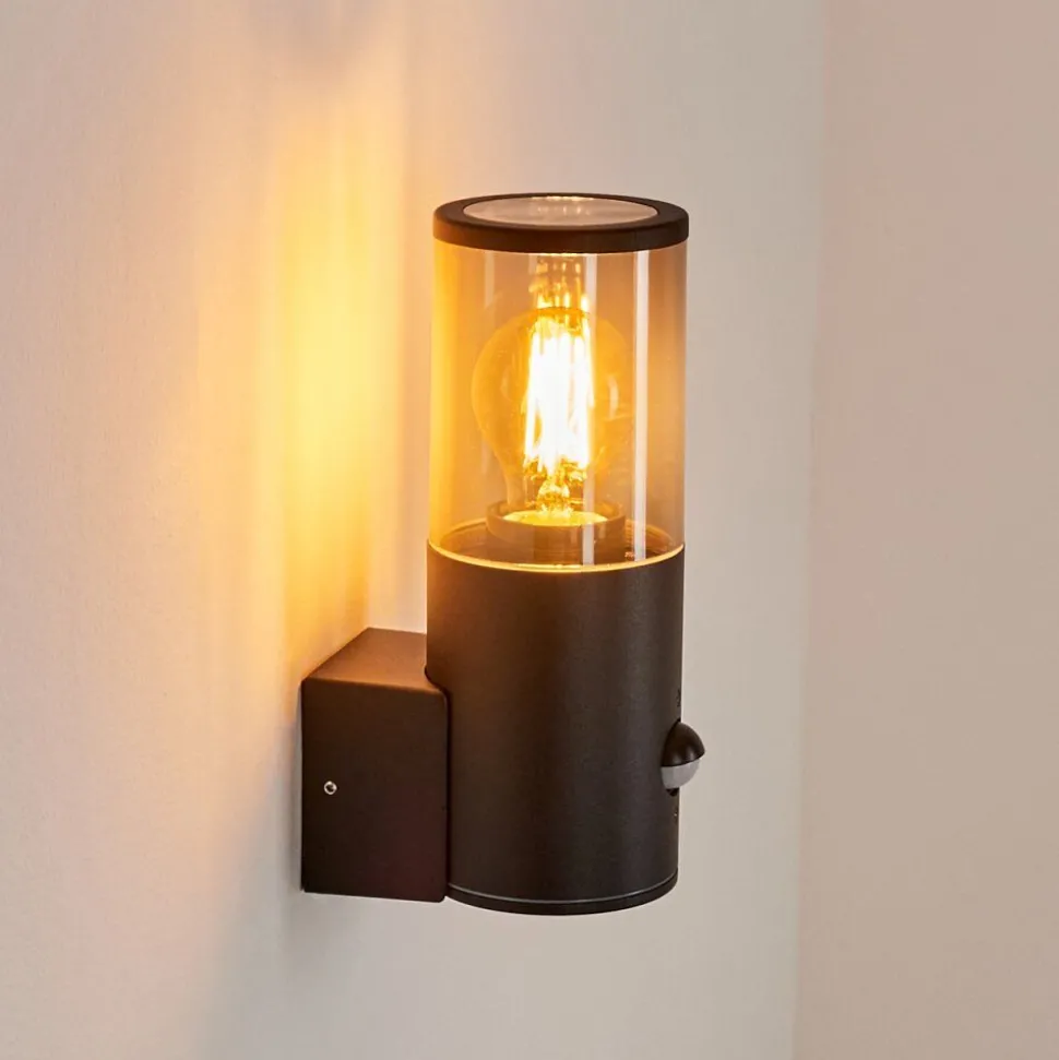Applique Murale D'Exterieurcaragua Anthracite, 1 Lumiere, Detecteur De Mouvement