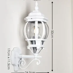 Applique Murale D'Exterieur Lentua Blanc, 1 Lumiere