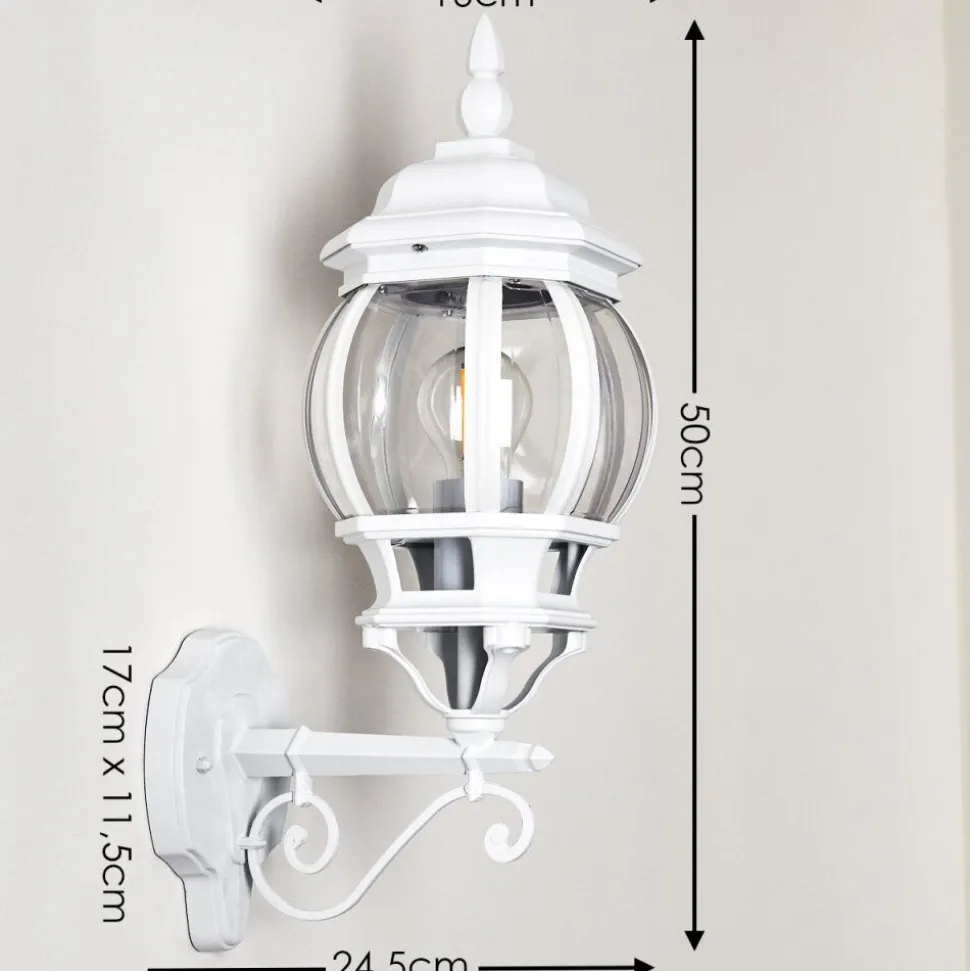 Applique Murale D'Exterieur Lentua Blanc, 1 Lumiere