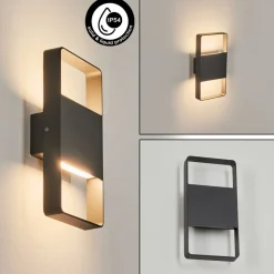 Applique Murale D'Exterieurdundarrah Led Anthracite, 2 Lumieres