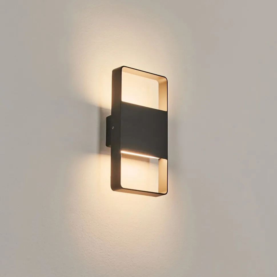 Applique Murale D'Exterieurdundarrah Led Anthracite, 2 Lumieres