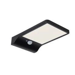 Applique Murale D'Exterieur Lucide Basic Led Noir, 1 Lumiere, Detecteur De Mouvement