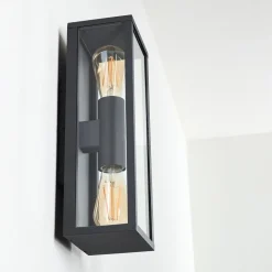 Applique Murale D'Exterieur Kiwalik Anthracite, 2 Lumieres
